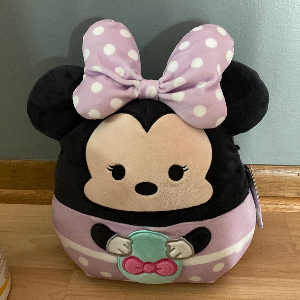 BRAND NEW SQUISHMALLOW DISNEY MINNIE MOUSE EASTER EGG 10”. NWT. YEAR 2022 - Picture 1 of 4